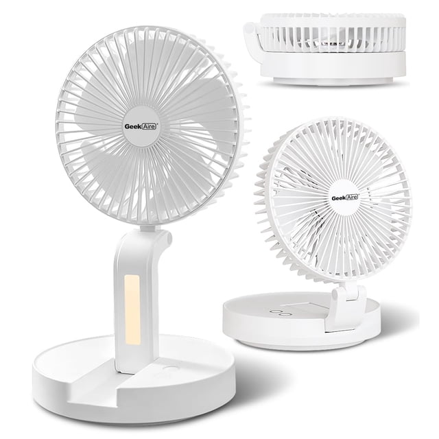 Ventilador Geek Aire Personal Recargable con LED Blanco