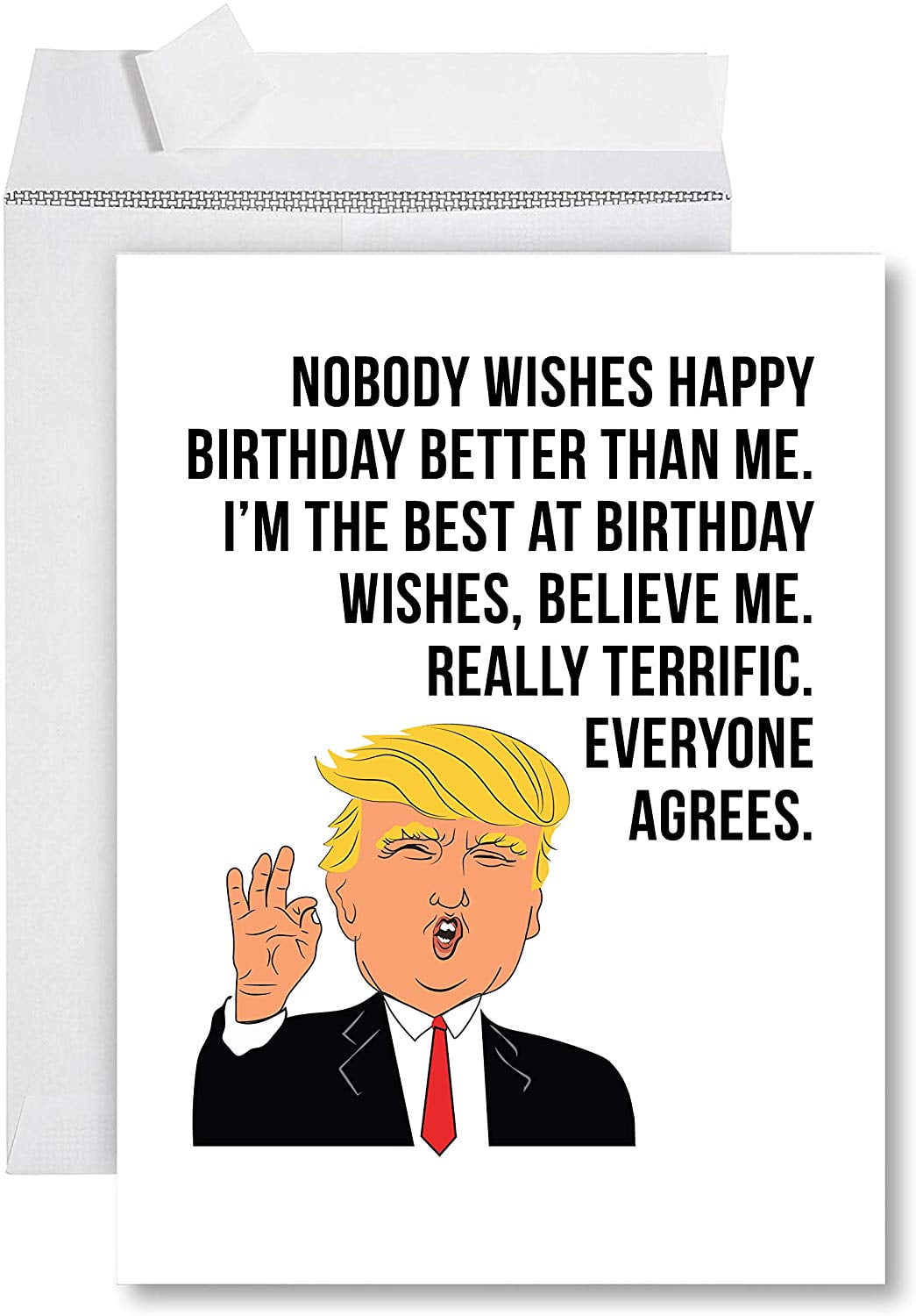 Funny Donald Trump Wedding Wishes Greeting Card with Envelop Handmade