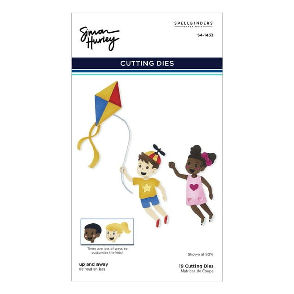 Spellbinders Etched Dies By Simon Hurley-Up And Away, Sky's The Limit