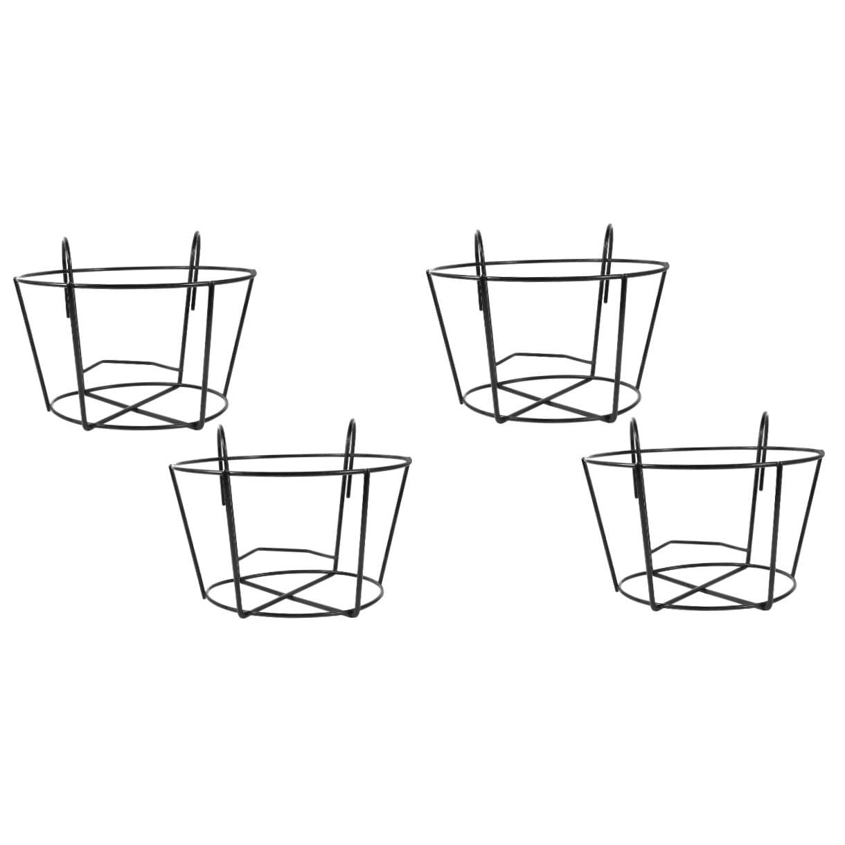 2 Count Round Deck Hanging Planters Outdoor Garden Holder XL Size Flowerpot