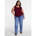 thumbnail image 2 of Terra & Sky Women’s Plus Sleeveless Cotton Flowy Top, Size 0X-4X, 2 of 5