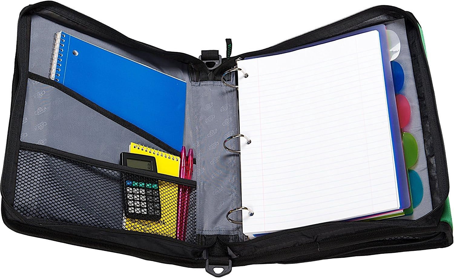 Case-it Z-Binder Two-in-One 1.5-Inch D-Ring Zipper Binders, Purple (Z-176-PUR)