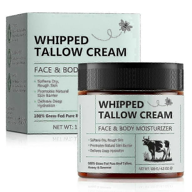 1-3x Grass-Fed Tallow Skin Care Cream 120g - Moisturizing Face & Body Balm, Grass-fed Beef Tallow Balm Anti-Aging Skin Care Kits TY