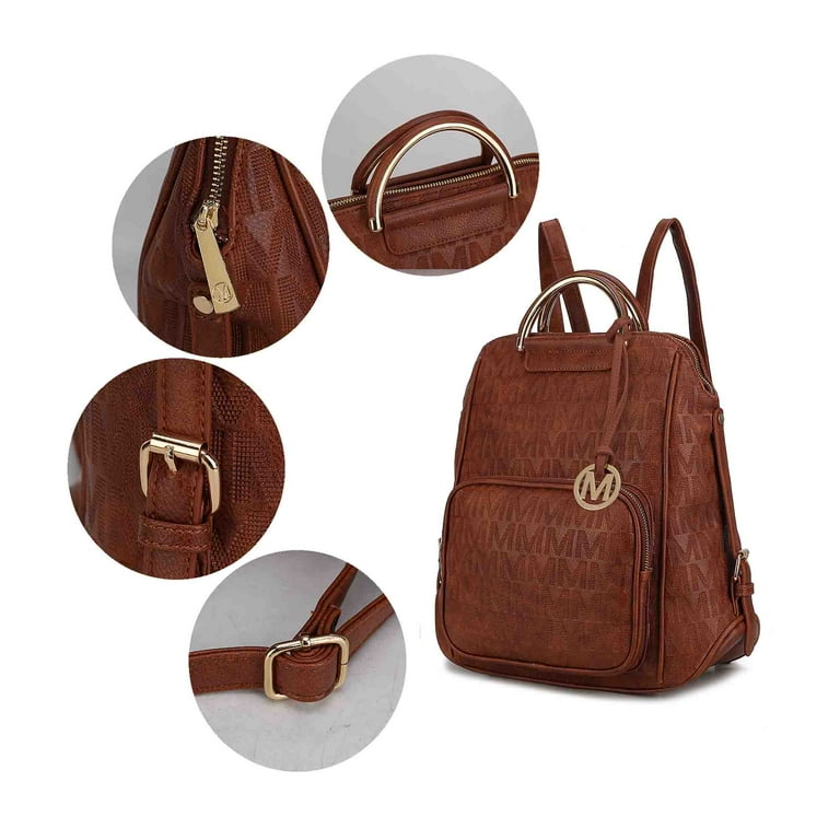 asos leather mini vintage backpack Alison Vintage Vegan Leather Mini Backpack, Angola Red