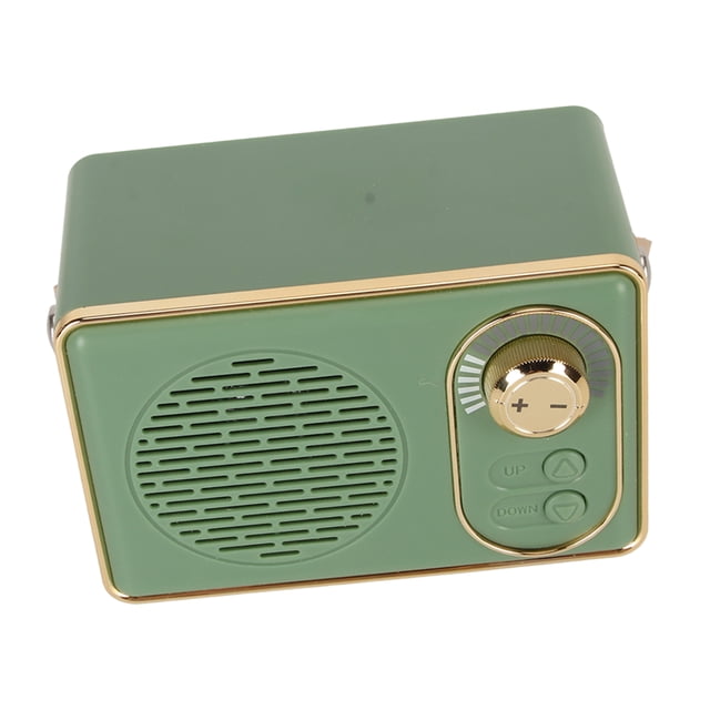 Retro 5.0 Speaker Vintage Mini Speaker Memory Card AUX USB Rechargeable MP3 Player for Camping Party Gift