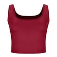 thumbnail image 4 of Diufon Crop Tank Tops for Women Casual Comfy Solid Color Square Neck Sleeveless Basic Shirts for Sports Yoga, 4 of 7