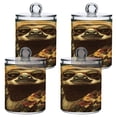 thumbnail image 2 of WOBOGO Fashion Sloth Pattern Transparent Plastic Jar 2pcs Cotton Swabs Balls Pads Floss Stick Dispenser Bathroom Vanity Storage Organizer, 2 of 7