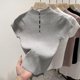 thumbnail image 2 of Small Stature Temperament Slim Fit Knit Sweater 2024 Spring/summer New Button Up Chinese Style Short Sleeved Top, 2 of 5