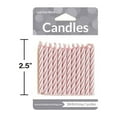 thumbnail image 2 of Pink Striped Wax Birthday Candles 24 Count, 2 of 2