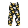 thumbnail image 6 of Uemuo Lilies Flowers Pattern Men's Wide Leg Palazzo Lounge Pants with Pockets Light Weight Loose Comfy Casual Pajama Pants-Medium, 6 of 9