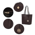 thumbnail image 6 of MKF Collection Lea Vegan Leather Women's Tote Bag, Fashionable Shoulder Purse Handbag by Mia K - Coffee, 6 of 6