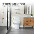 thumbnail image 2 of HOROW Small One Piece Toilets Dual Flush Toilets 1.28GPF 10'' Rough-in w/ Soft Seat, 2 of 7