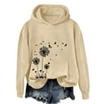 thumbnail image 4 of WZXFASHION Chandail à Capuche Décontracté Ample Imprimé Pissenlit Automne Hiver pour Femmes 50 % de Réduction, 4 of 4