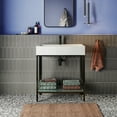 thumbnail image 6 of Pierre 32 Single, Freestanding, Open Shelf, Matte Black Metal Frame Bathroom Vanity, 6 of 12