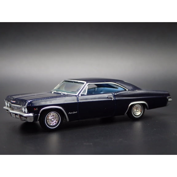 Open Box 1965 65 CHEVY CHEVROLET IMPALA SS 396 BLUE 1:64 SCALE DIORAMA DIECAST MODEL CAR