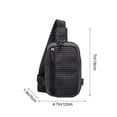 thumbnail image 3 of Bolso cruzado de nailon para mujer con correa ajustable, riñonera ligera para viajes al aire libre y uso diario, negro, azul, rosa, blanco, 3 of 6