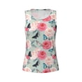 thumbnail image 4 of Lsque Roses and Butterflies Printed Workout Tank Tops for Women, Athletic Sports Tank Tops, Compression Sleeveless Dry Fit Shirts,Sleeveless Yoga Shirt-Medium, 4 of 9