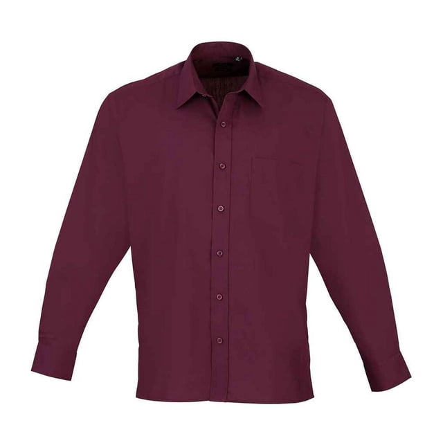 Premier Mens Poplin Long-Sleeved Shirt