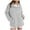Grey, variant on Women's Solid Color Outerwear Jacket, Versatile Long Sleeve Coat for Season , Solid Everyday Jacket, Casual Zip Coat, Minimalist Layer Grey S