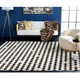 thumbnail image 3 of SAFAVIEH Studio Leather Harry Geometric Area Rug, Beige/Black, 4' x 6', 3 of 9
