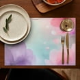thumbnail image 5 of Soft Floral Watercolor Pattern Summer Placemats Table Placemats Set Of 4-Linen Kitchen Washable Placemats Table Mats 11.8"x17.7" Non-Slip Heat Resistant, 5 of 6
