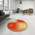thumbnail image 4 of Ahgly Company Machine Washable Indoor Round Transitional Red Area Rugs, 6' Round, 4 of 7