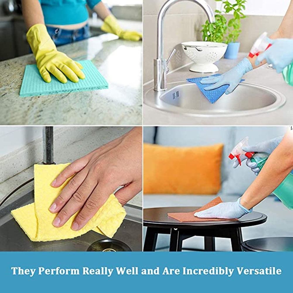 Dish Cleaning Sponge, Super Absorbent Scouring Scrub Pads Reusable