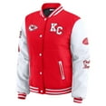 thumbnail image 2 of Women's WEAR by Erin Andrews Red Kansas City Chiefs Varsity Full-Snap Puffer Jacket, 2 of 6
