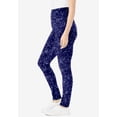 thumbnail image 4 of Woman Within Plus Size Tall Stretch-Cotton Knit Pull-On Printed Leggings, 4 of 5