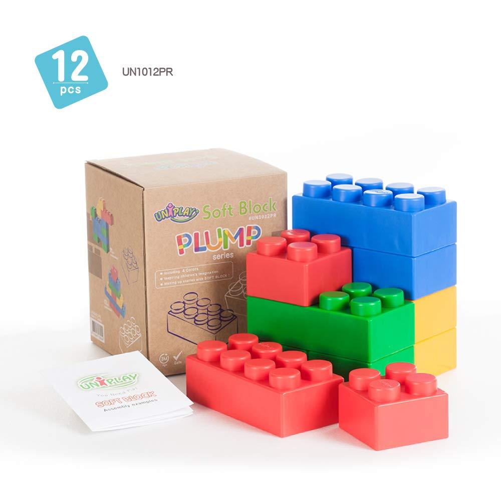 UNiPLAY Jumbo Soft Building Blocks Multicolor Sizes for Ages 3