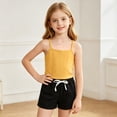 thumbnail image 5 of Piuwrlz Tank Top with Shorts Sets Girls 2 Piece Outfit Set Crew Neck Yellow Size 6 Years, 5 of 9