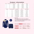 thumbnail image 7 of TiaoBug Kids Girls Long Sleeve Gymnastics Leotard with Shorts Hair Scrunchies Set Dance Biketard A Black 8, 7 of 7