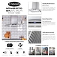 thumbnail image 5 of Cosmo 30 in. Ductless Wall Mount Range Hood in Stainless Steel with LED Lighting and Carbon Filter Kit for Recirculating, 5 of 15