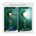 Desktop Lamp Fan Foldable Retractable Small Fan Mini Portable Charging