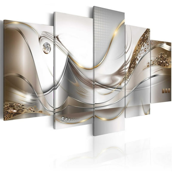 Tiptophomedecor Glamour Canvas Wall Art - Golden Flight - Stretched & Framed Ready To Hang Art