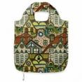 thumbnail image 1 of Retro Fabric Shopping Tote, Hand Drawn Old City in Colorful Tones European Buildings Featured Town Place Picture, Portable and Foldable Bag to Keep in Pocket Bag Purse & Car, Multicolor, by Ambesonne, 1 of 4