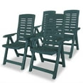 thumbnail image 5 of vidaXL Reclining Patio Chairs Outdoor Stack Dining Chair with Armrest Plastic, 5 of 52
