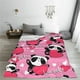 thumbnail image 5 of Balery Panda Heart Valentine Pink Manta de Felpa Suave y Acogedora – Cobija de Franela Aterciopelada para Cama, Lavable y Cálida para Sofá, Mascotas, Transpirable-50"x40", 5 of 7