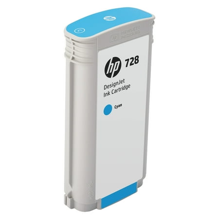 - HP 728 (F9J67A) Cyan Original Ink Cartridge, 130 mL