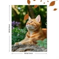 thumbnail image 3 of Ginger Cat Portrait Canvas Wall Art, Pet Print for Living Room Bedroom Home Office Foyer Pet Lover Gift, 3 of 8