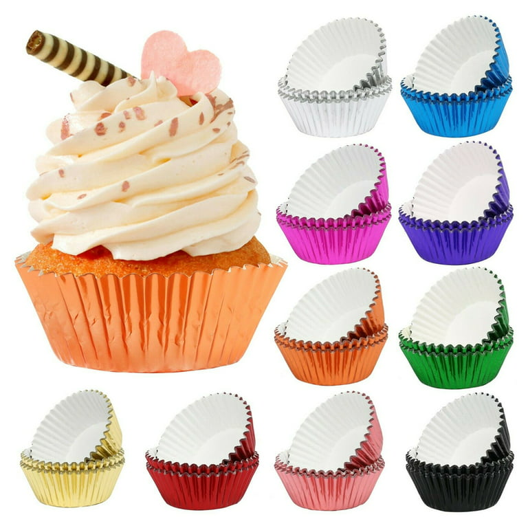 50 / 100pcs Feuille d'aluminium Cupcake Papier Cupcake Liner Baking Cups  Muffin Cupcake Paper Cups