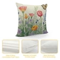 thumbnail image 4 of COMIO Spring Pillow Covers, Tulip Lavender Flower Decorative Throw Pillows Farmhouse Outdoor Summer Seasonal Floral Cushion Case for Couch Sofa Home Decor, 4 of 5