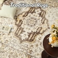 thumbnail image 7 of SIXHOME 8'x10' Area Rugs for Living Room Washable Traditional Brown Distressed Carpet Non Slip Ultra Soft Retro Floral Throw Indoor Rug for Bedroom Dinning Room Office Home, 7 of 7