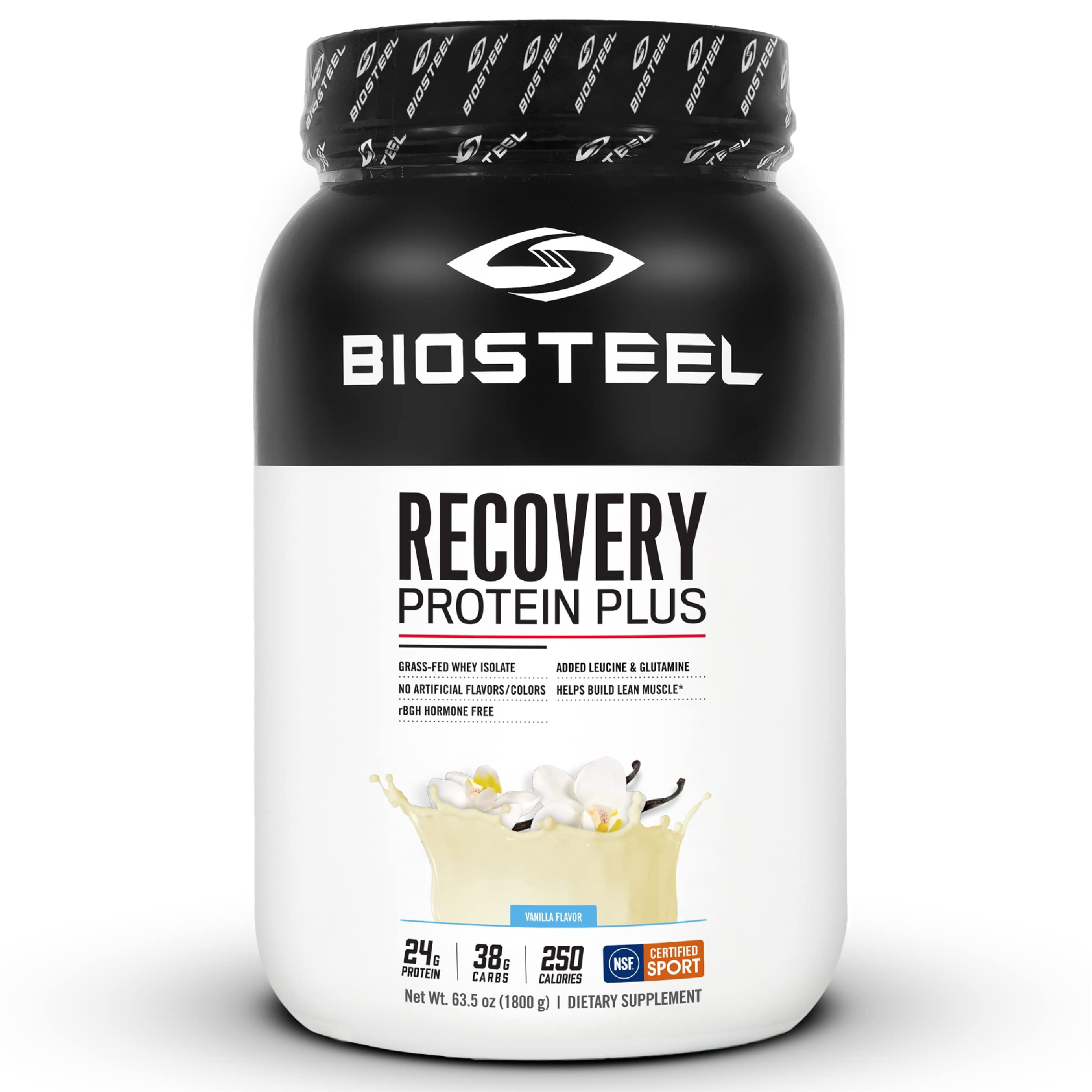 BIOSTEEL Recovery Protein Plus Powder Supplement, Grass-Fed and Non-GMO ...