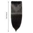 thumbnail image 3 of TopLLC Perruques Mode Femme Noir long Ensemble de Huit Pinces Cheveux Réels Cheveux Humains long Cheveux, 3 of 6