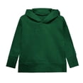 thumbnail image 6 of Girls Oversized Hoodies, Fleece Lined Long Sleeve Hooded Sweatshirt with Kangaroo Pocket, Drop Shoulder Solid Color Casual Pullover Tops for Kids 5-14 Years, Blackish Green 120, 6 of 7