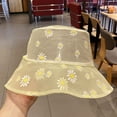 thumbnail image 4 of CoCopeaunts Lace Clear Bucket Hat Women Fashion Summer Daisy Embroidered Sun Hat Light Breathable Sunshade Ladies Basin Hat, 4 of 8