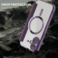 thumbnail image 3 of Mantto Wallet Case for iPhone 17,Compatible with Magsafe Charging,Luxury PU Leather Plating Magnetic Flip RFID Blocking Card Slots Phone Case with Anti-scratch Lens Film,Purple, 3 of 8
