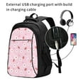 thumbnail image 2 of Vsdgher Hand Drawn Strawberry Print Travel Laptop Backpack, Laptops Backpack with USB Charging Port, Water Resistant Computer Bag Gift for Men & Women, 2 of 7