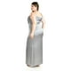 thumbnail image 3 of Vestido de escote drapeado Roman Fashion /Tallas Extras, 2005 (Plateado) plateado 40, 3 of 6